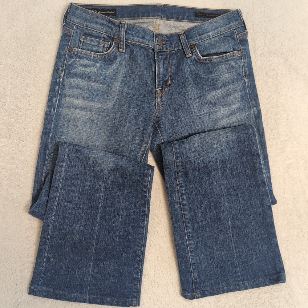 CITIZENS of HUMANITY Kelly Stretch Boot Cut Low Waist Jeans Med Wash SZ 29 X L30